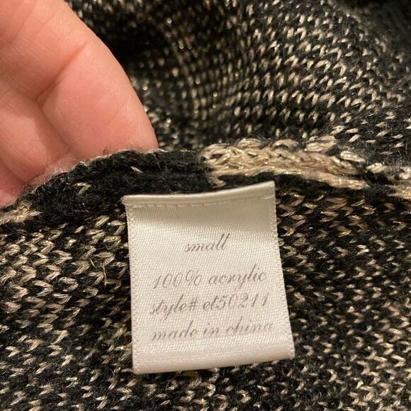 Vintage Black & Gold Geometric Sweater Small New - Picture 10 of 11